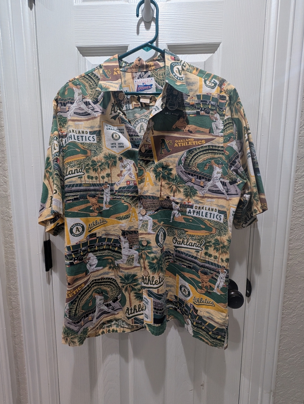 reyn spooner Oakland Athletics Green & Gold Baseball Camp Shirt